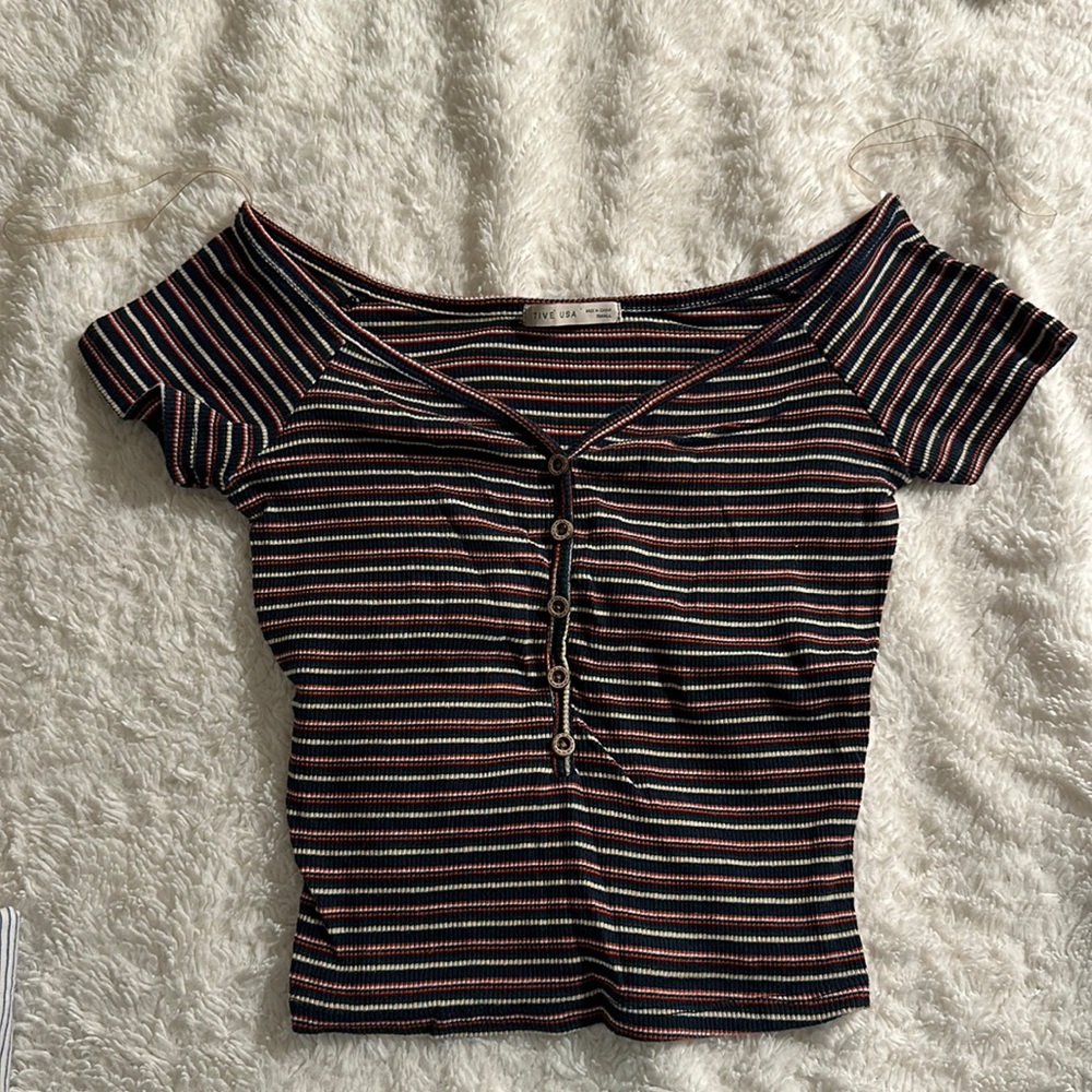 Short-Sleeve Crop Top- Small
